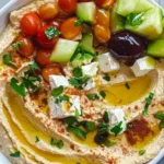 Greek Style Loaded Hummus – Perfect Light Summer Dinner