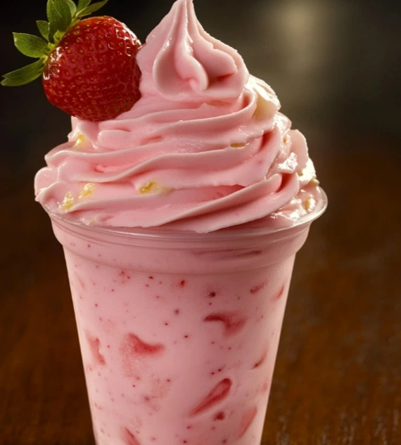 Homemade Strawberry Soft Serve
