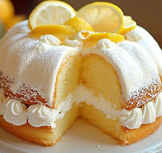 Lemon Cream Cake – Light, Fluffy, and Bursting with Citrus!