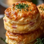 Ham and Cheese Butter Swim Biscuits