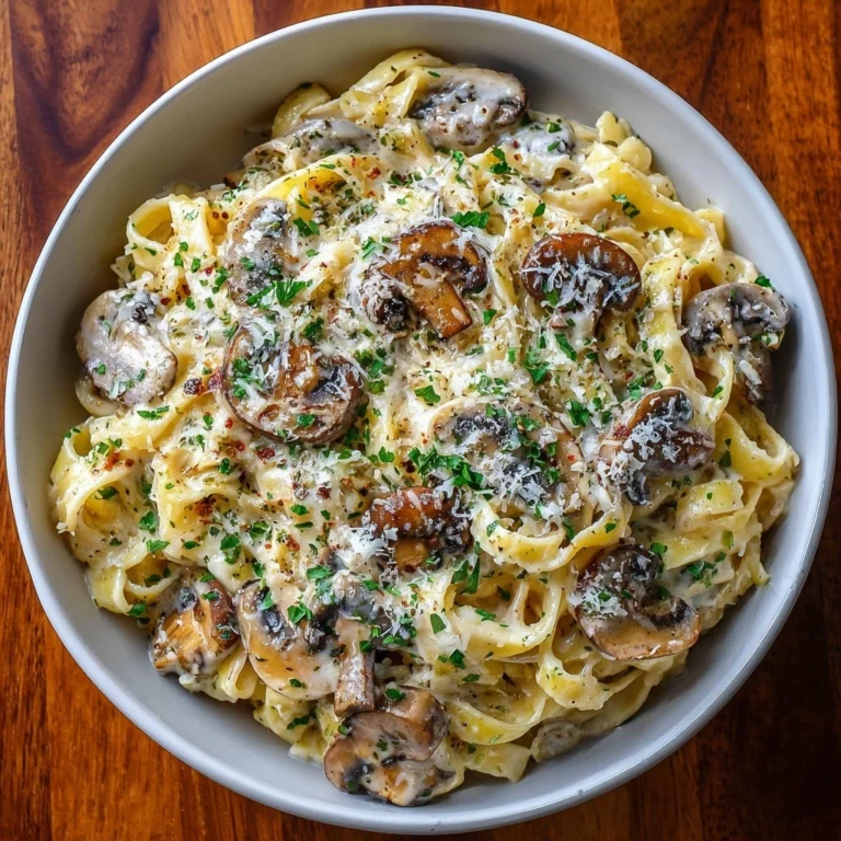 Creamy Mushroom Alfredo Fettuccine – Easy 30-Minute Dinner Recipe