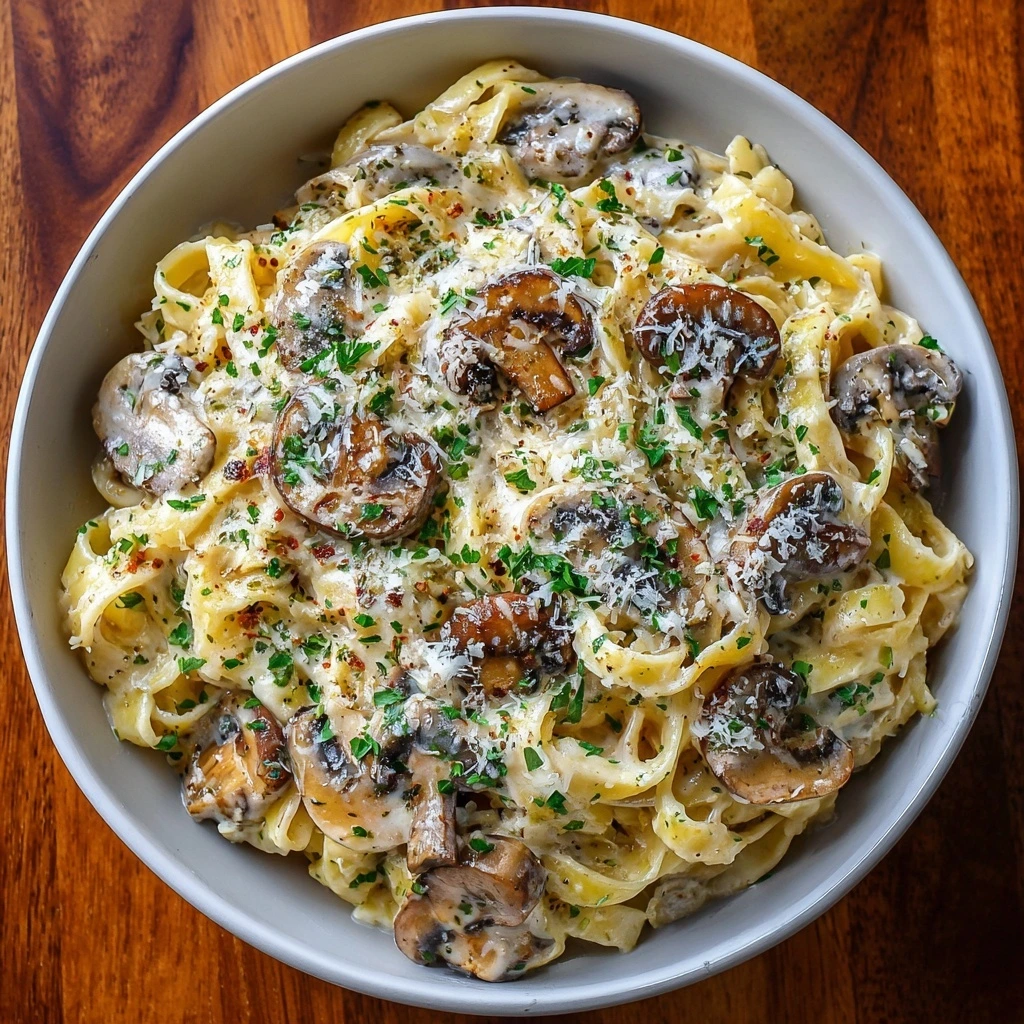 Creamy Mushroom Alfredo Fettuccine – Easy 30-Minute Dinner Recipe