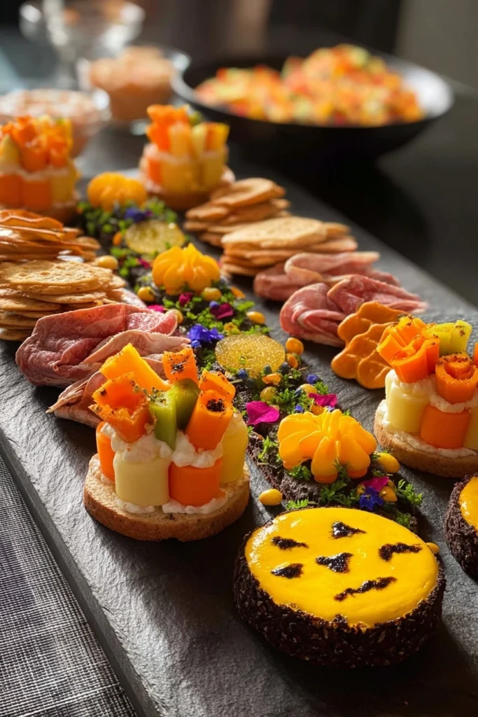Halloween Pumpkin Snack Board + Cookies | Easy Party Recipes