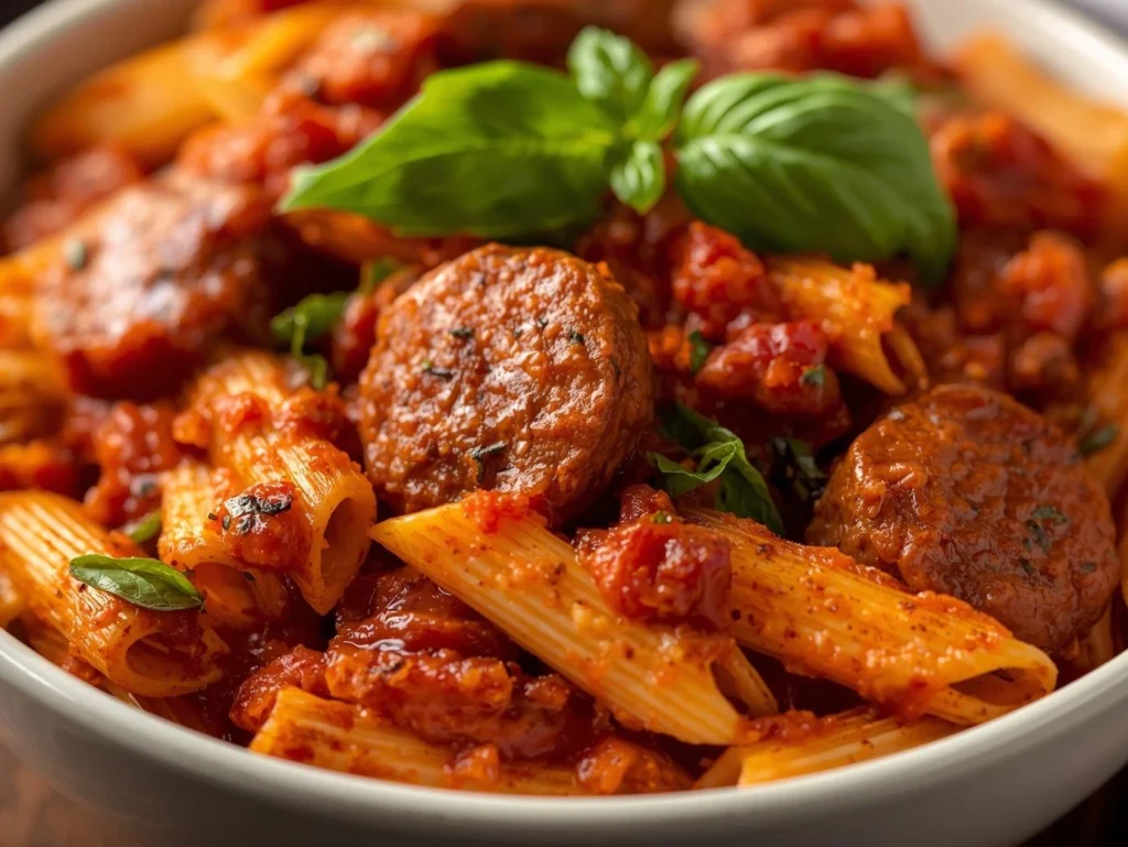 Spicy Sausage & Tomato Penne – Easy 30-Minute Dinner Recipe