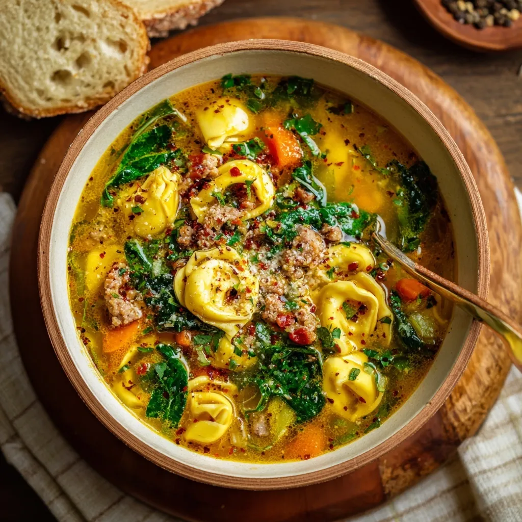 Autumn Tortellini Soup With Sausage