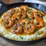 Creamy Garlic Butter Shrimp with Mashed Potatoes