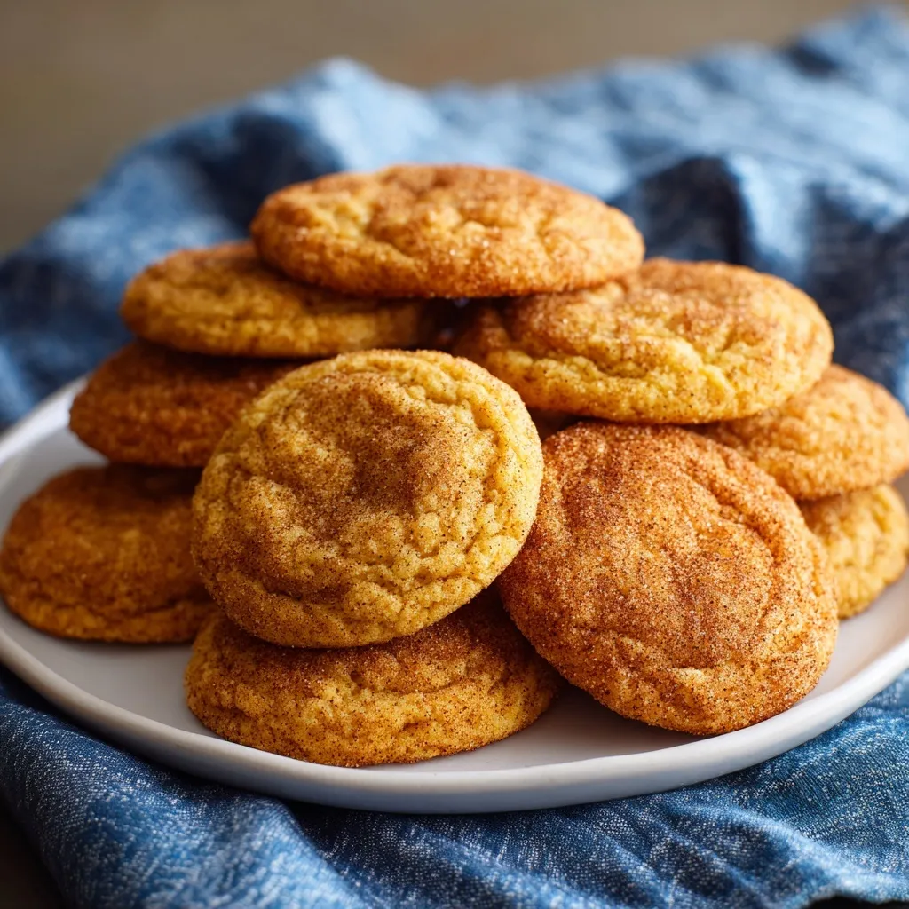 Chewy Pumpkin Snickerdoodle Cookies