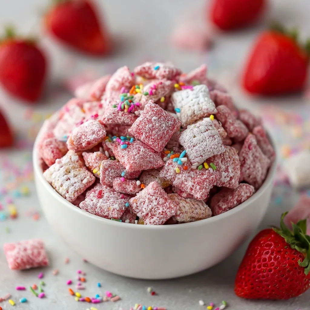 Easy Strawberry Shortcake Muddy Buddies – Party-Ready Treat