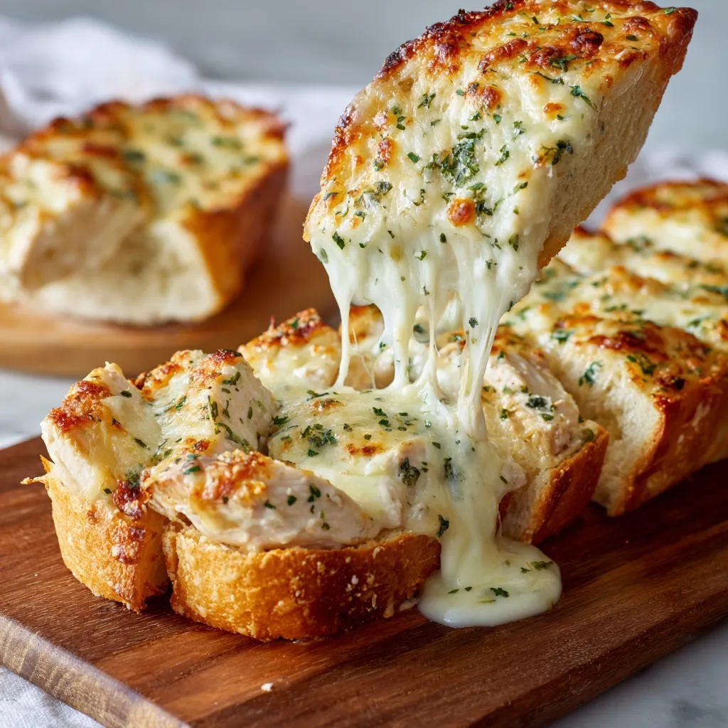 The Viral Chicken Alfredo Garlic Bread