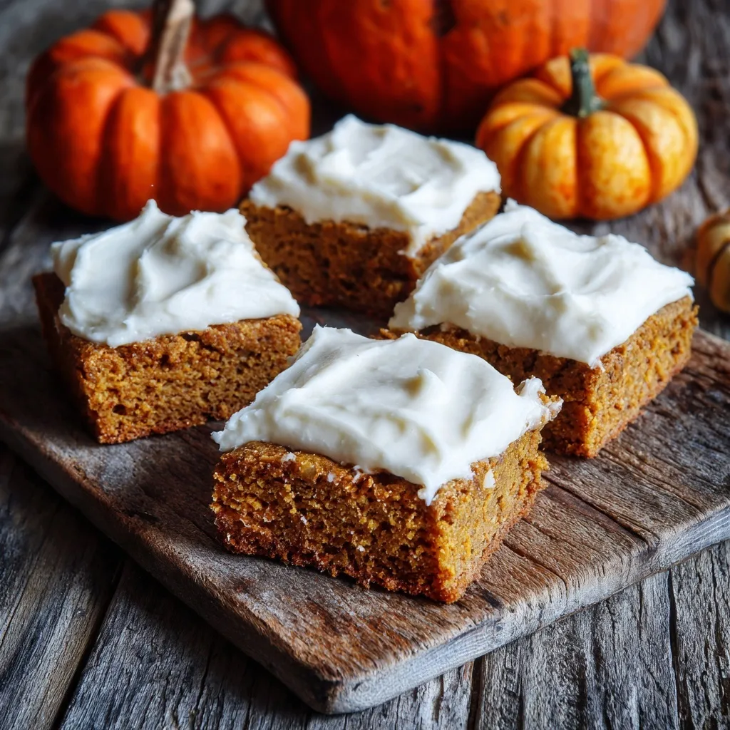 Pumpkin Bars With Cream Cheese Frosting