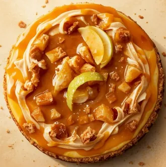 Salted Caramel Apple Pie Cheesecake