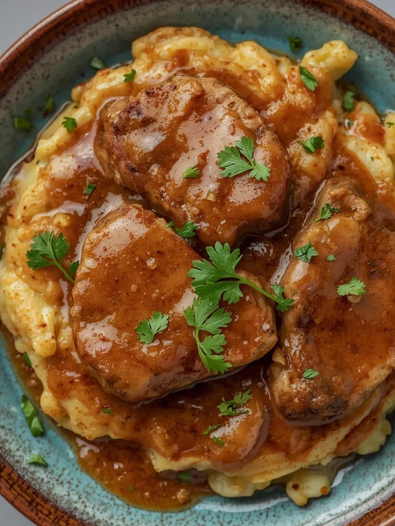 Smothered Pork Chop Scalloped Potato Casserole