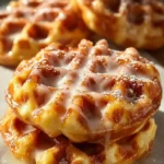 Apple fritter donut waffles