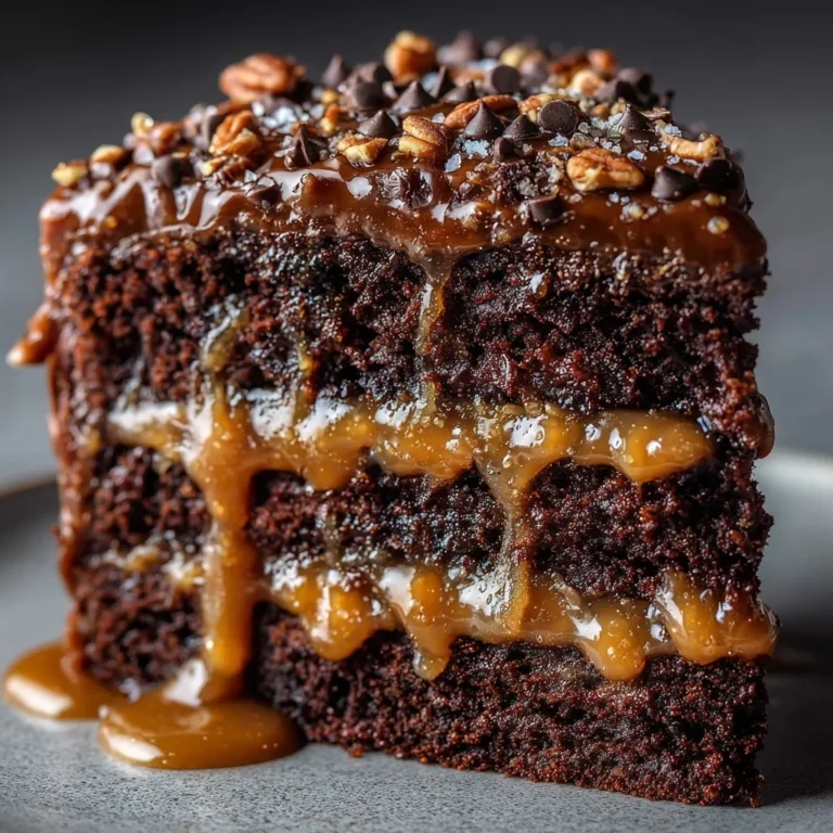 Chocolate Caramel Pecan Cake
