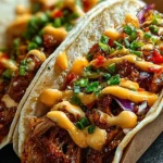 Garlic Butter Honey BBQ Tacos