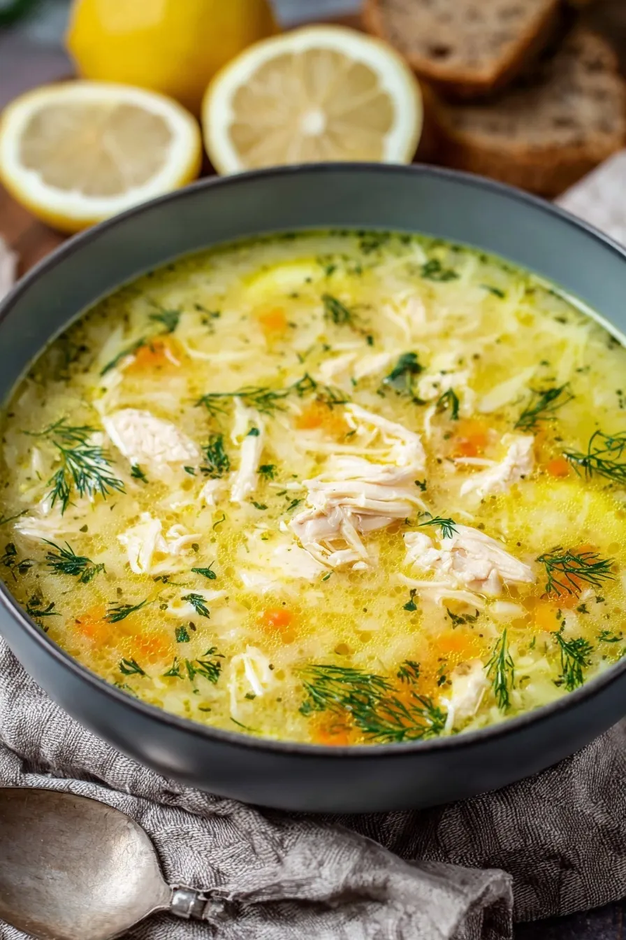 Avgolemono — Greek Lemon Chicken Soup