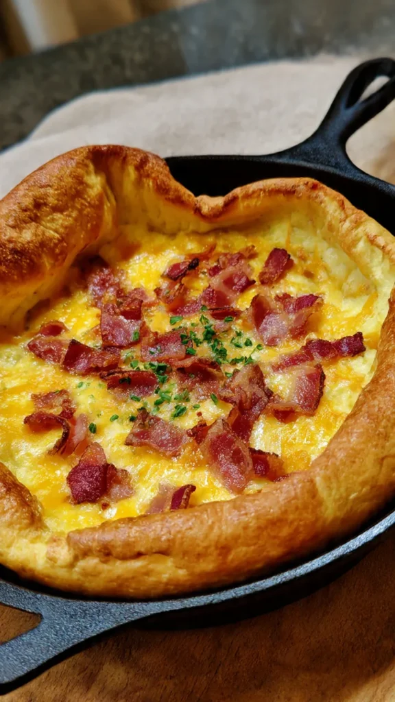 Cheddar Bacon Dutch Baby