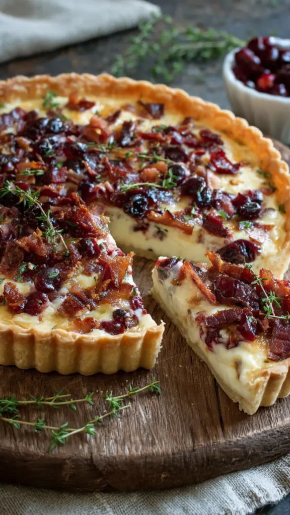 Cranberry Brie Tart with Pancetta