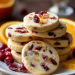 Cranberry Orange Shortbread Cookies