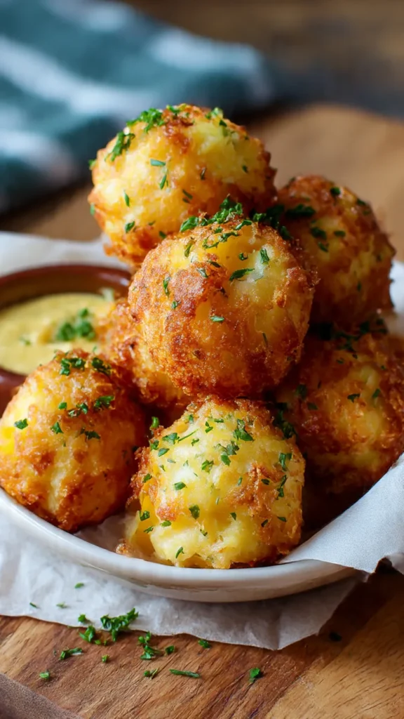 Crispy Mashed Potato Cheese Puffs
