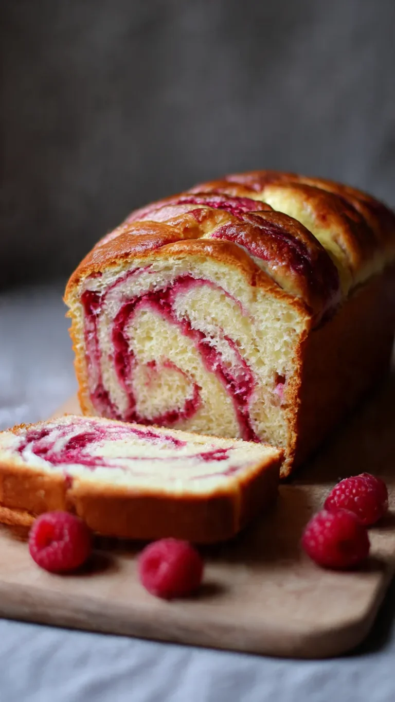 Raspberry Swirl Brioche Loaf