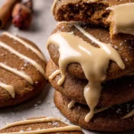 Soft Gingerbread Latte Cookies with Brown Butter Icing