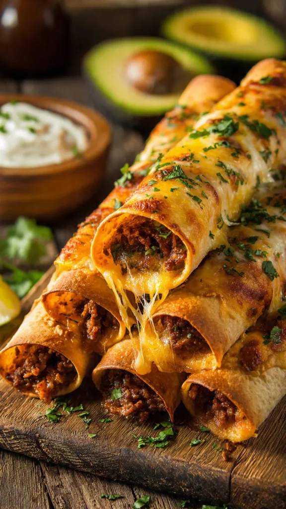 Spicy Hatch Chili Chicken Taquito Rolls