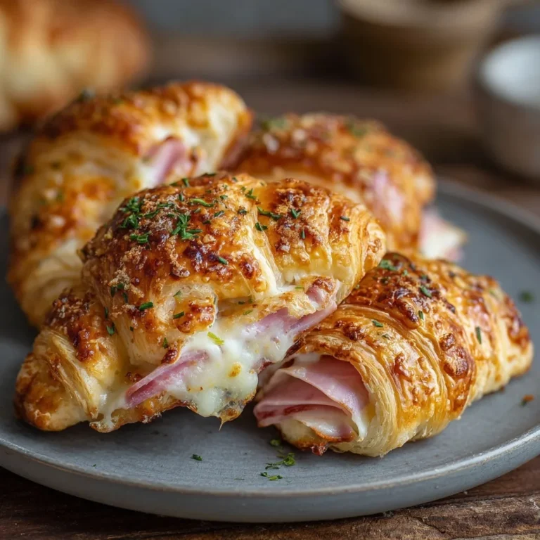 Baked Ham and Cheese Croissants Easter recipe
