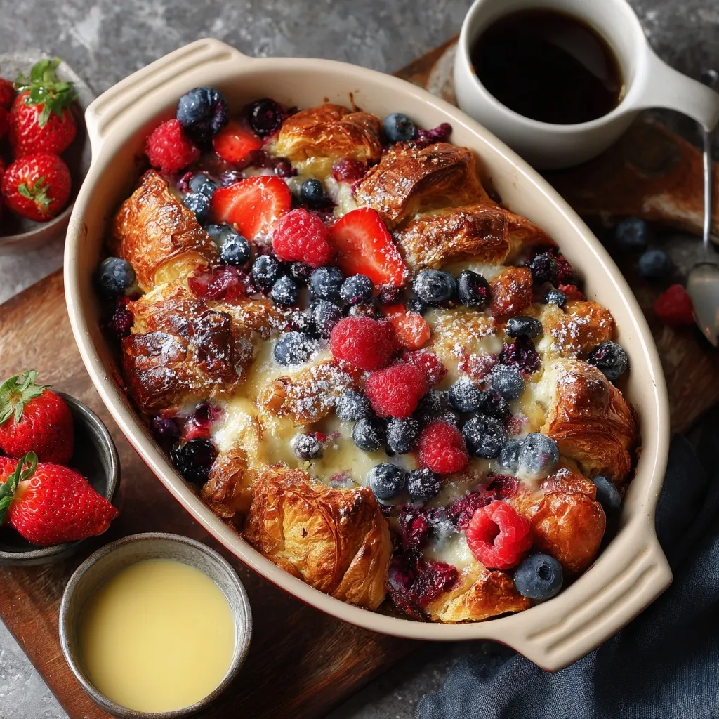 Berry Croissant Breakfast Bake Easter recipe
