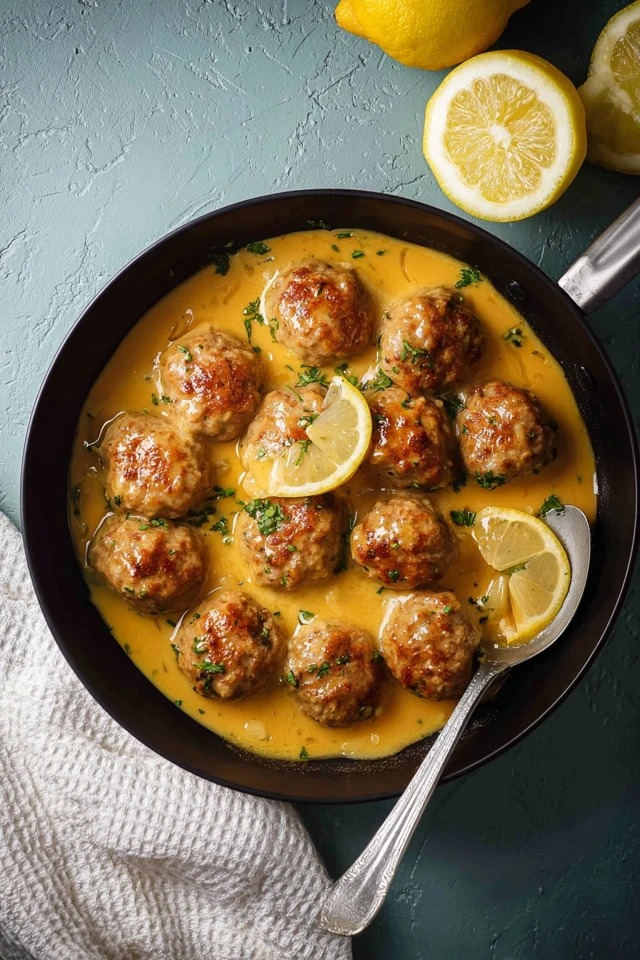Ultra-Tender Greek Meatballs in a Bright Lemon Sauce