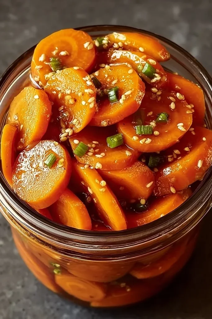 Hot Honey Pickled Carrots
