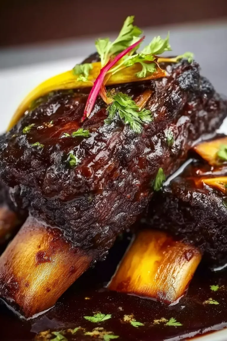 Slow-Roasted Asian Beef Short Ribs with a Rich Caramelized Glaze