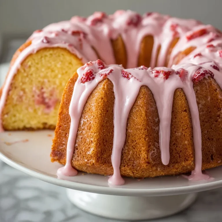 Strawberry Milkshake Pound Cake