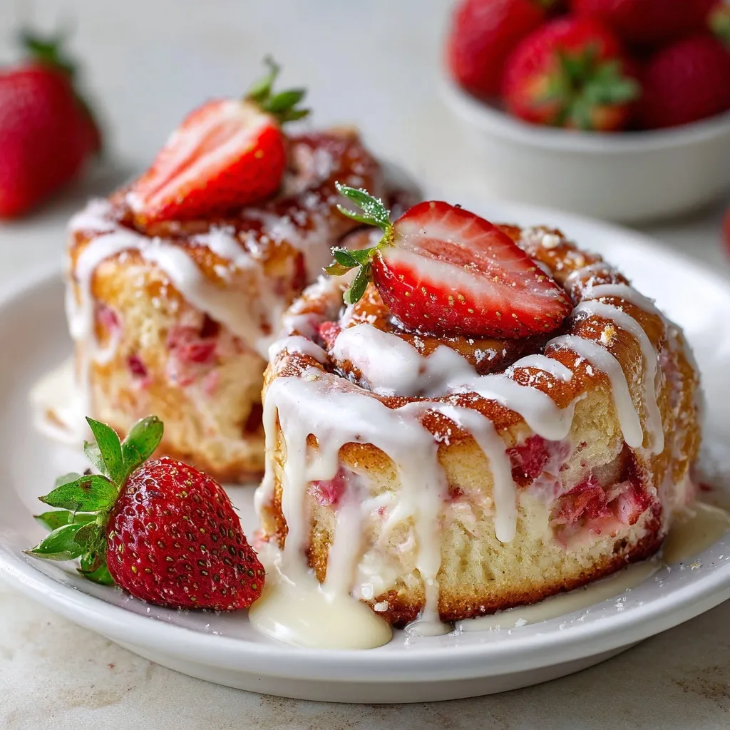 Strawberry Cream Cheese Cinnamon Rolls