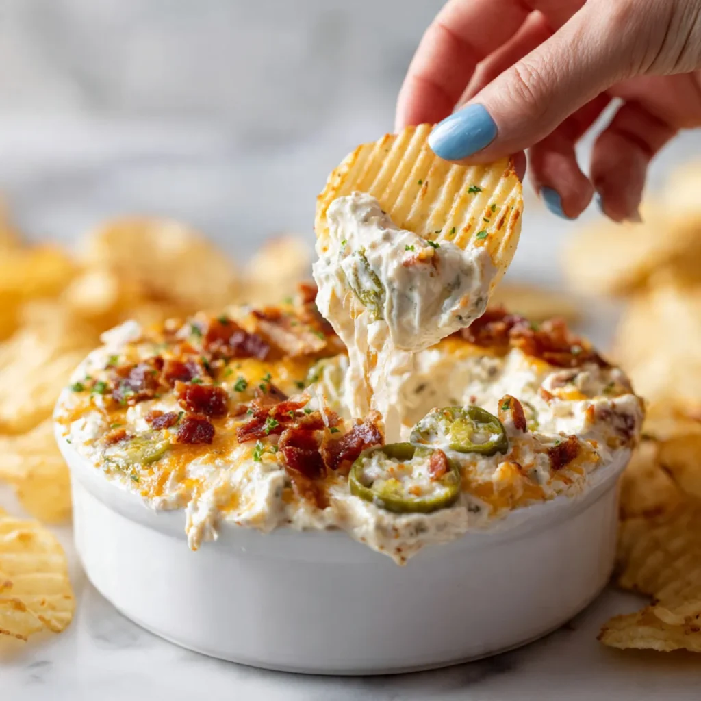 Baked Chuy's Jalapeno Chicken Dip