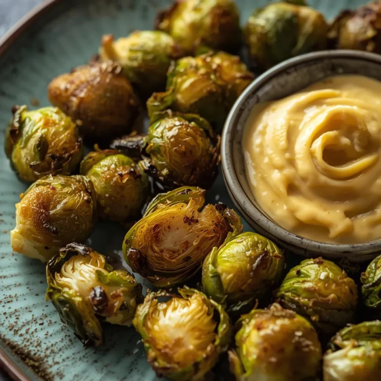 Crispy Brussel Sprouts With Dijon Aioli