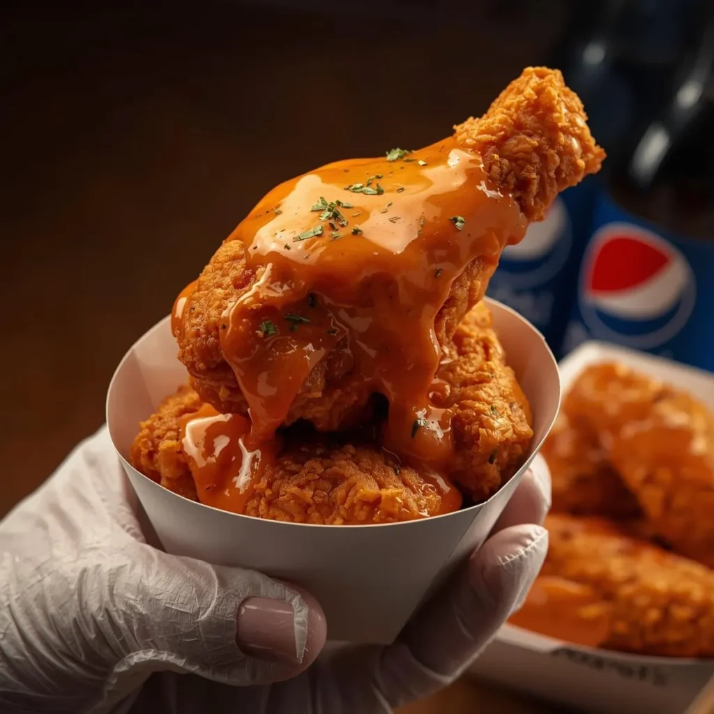 Crispy Spicy Fried Chicken with Creamy Sauce