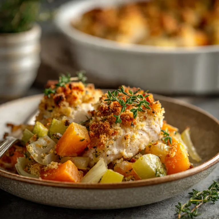 Oven-Baked Chicken with Leeks and Butternut Squash