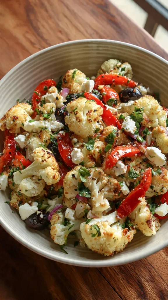 Mediterranean Marinated Cauliflower Salad