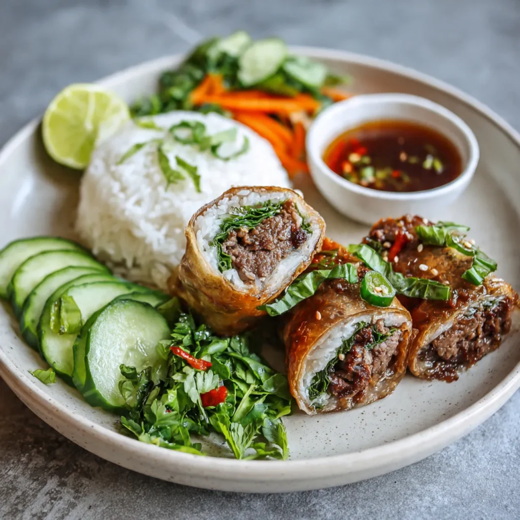 Thai Basil Beef Rolls – Fresh Thai Flavors in Every Bite