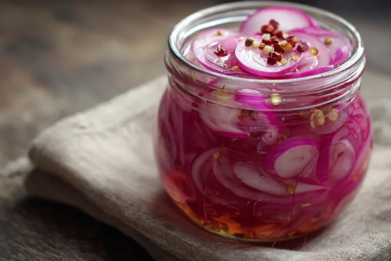 Pickled Red Onions with Hot Honey