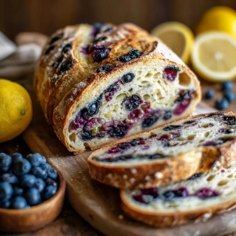 Artisan Lemon Blueberry Sourdough Bread