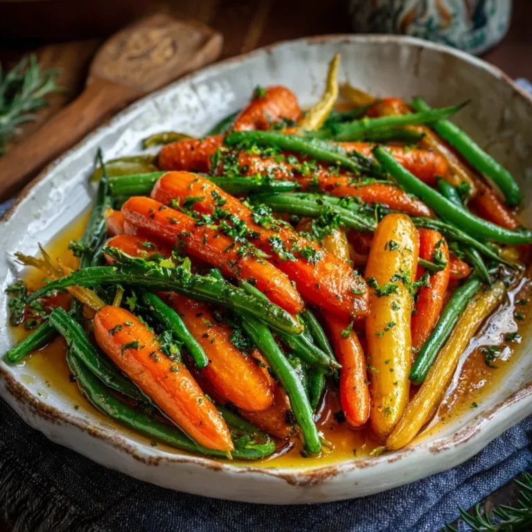 Tender Carrots and Green Beans with Honey Glaze