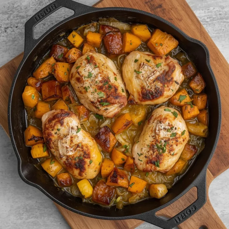 Easy Chicken Leek & Butternut Squash Bake