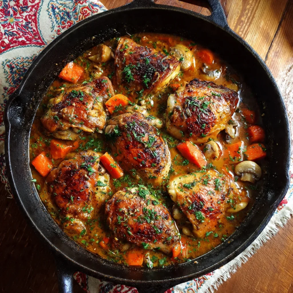 Easy Rustic French Braised Chicken