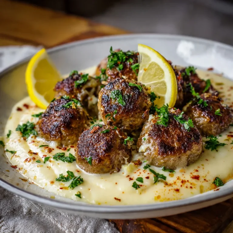 Ultra-Tender Greek Meatballs Simmered in Fresh Lemon Sauce