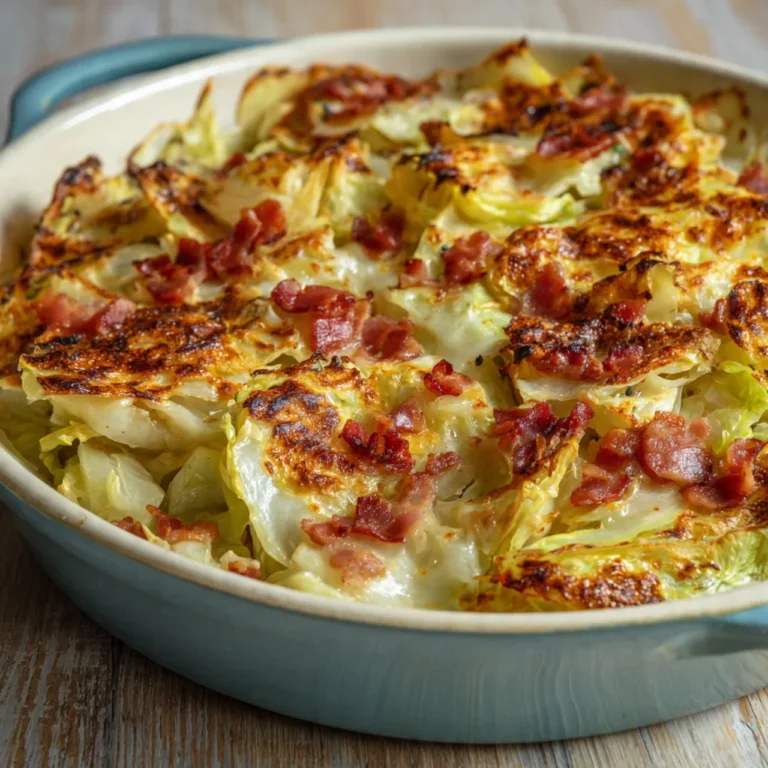 Easy Bacon and White Cabbage Gratin